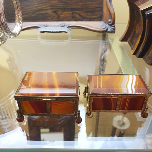 19th century agate boxes