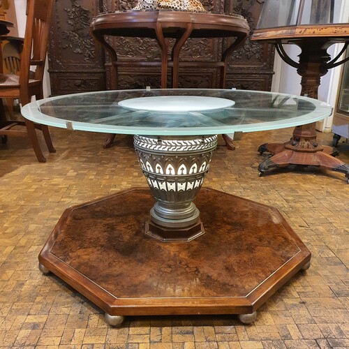 Art deco coffee table signed Chambon