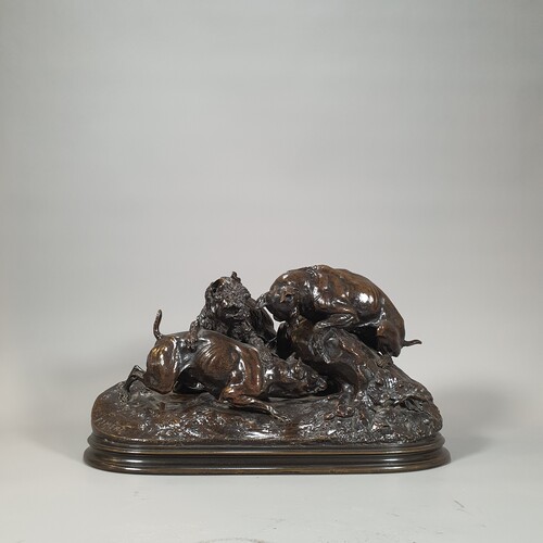 bronze sculpture signed PJ MENE 19th century