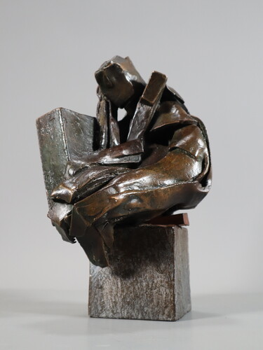 Freddy Van Dyck bronze cubiste