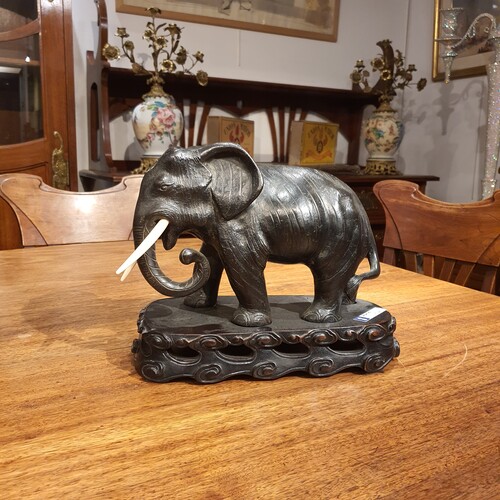 Japanese bronze elephant. Meiji period 19th c