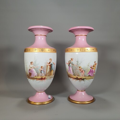 pair of Paris porcelain vases from the Napoleon III period